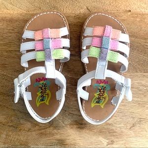 Multi-colored toddler summer sandals sz 7